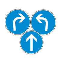 Fahrtrichtungen & vorgeschriebene Vorbeifahrt