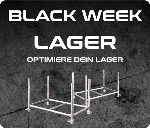 Black week Lager Stapelgestelle