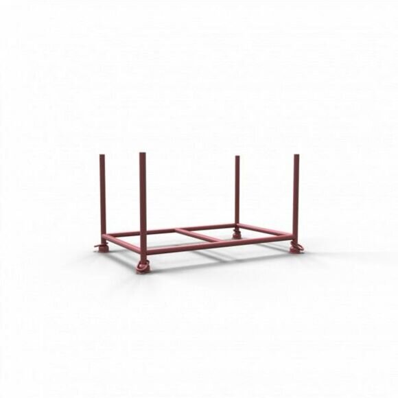 SCHAKE Stapelpalette 1,43m x 0,87m x 0,70m lackiert Stapelgestell Transportgestell Barrelle Gerüstpalette