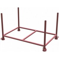 SCHAKE Stapelpalette 1,43m x 0,87m x 0,70m lackiert Stapelgestell Transportgestell Barrelle Gerüstpalette