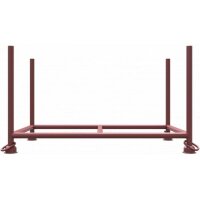SCHAKE Stapelpalette 1,43m x 0,87m x 0,70m lackiert Stapelgestell Transportgestell Barrelle Gerüstpalette