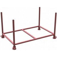 SCHAKE Stapelpalette 1,43m x 0,87m x 0,70m lackiert Stapelgestell Transportgestell Barrelle Gerüstpalette