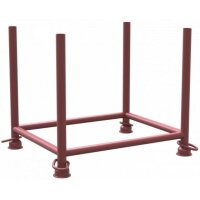 SCHAKE Stapelpalette 0,90m x 0,70m x 0,70m lackiert 50100-0 Stapelgestell Transportgestell Barrelle Gerüstpalette