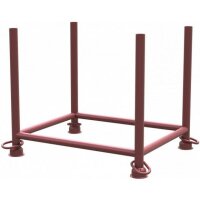 SCHAKE Stapelpalette 0,90m x 0,70m x 0,70m lackiert 50100-0 Stapelgestell Transportgestell Barrelle Gerüstpalette