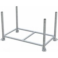 SCHAKE Stapelpalette 1,30m x 0,70m x 0,70m lackiert 50110-0 Stapelgestell Transportgestell Barrelle Gerüstpalette