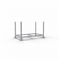 SCHAKE Stapelpalette 1,30m x 0,70m x 0,70m verzinkt 50120-0 Stapelgestell Transportgestell Barrelle Gerüstpalette