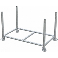 SCHAKE Stapelpalette 1,30m x 0,70m x 0,70m verzinkt 50120-0 Stapelgestell Transportgestell Barrelle Gerüstpalette