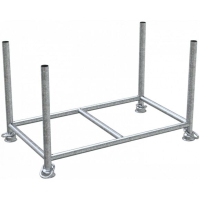 SCHAKE Stapelpalette 1,30m x 0,70m x 0,70m verzinkt 50120-0 Stapelgestell Transportgestell Barrelle Gerüstpalette