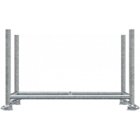 SCHAKE Stapelpalette 1,30m x 0,70m x 0,70m verzinkt 50120-0 Stapelgestell Transportgestell Barrelle Gerüstpalette