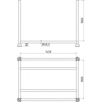 SCHAKE Transport- und Lagerpalette 1,00m x 1,45m x 1,06m lackiert/ verzinkt