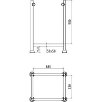 SCHAKE Stapelpalette 0,68m x 0,52m x 1,00m lackiert/ verzinkt