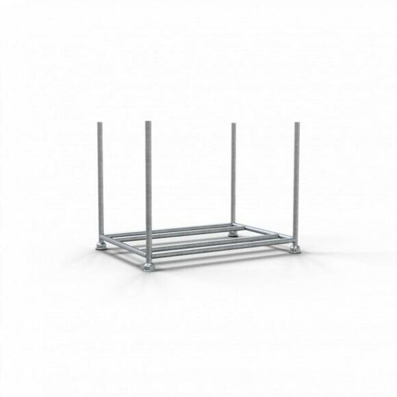 SCHAKE Transport- und Lagerpalette  1,00 m x 1,45 m x 1,06 m  verzinkt 50143 Stapelgestell Transportgestell Barrelle Gerüstpalette