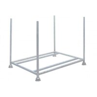 SCHAKE Transport- und Lagerpalette  1,00 m x 1,45 m x 1,06 m  verzinkt 50143 Stapelgestell Transportgestell Barrelle Gerüstpalette