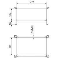 SCHAKE Stapelpalette für DB-Flachpaletten für 4 DB-Flachpaletten Füllhöhe 0,50m 50114-50