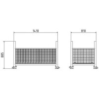 SCHAKE Gitterboxpalette 1,30m x 0,70m x 0,50m  lackiert 50300-0