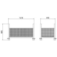 SCHAKE Gitterboxpalette 1,30m x 0,70m x 0,50m verzinkt  50310-0