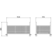 SCHAKE Gitterboxpalette 1,43m x 0,87m x 0,50m verzinkt 50330-0 Gitterboxgestell