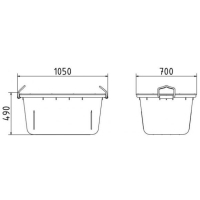 SCHAKE Mörtelwanne 200 ltr. rot 11200-R Fertigmörtelbehälter Mörtelmulde Mörtelkübel