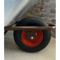 SCHAKE Schubkarre Typ Geselle lackiertes Gestell Flachmulde 85 Liter ohne Muldenstütze mit Luftrad 52100F Bauschubkarre Metallschubkarre