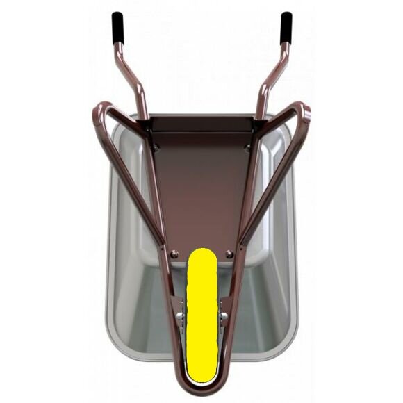 SCHAKE Schubkarre Typ Polier unmontiert Flachmulde 85 Liter mit Drahteinlage ohne Muldenstütze mit PU Rad 53200FDP Bauschubkarre Metallschubkarre