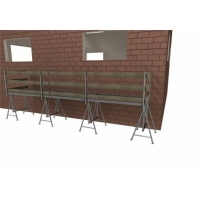 SCHAKE Gerüstdielen Sortenklasse S10 Maße: 45 x 240 mm Länge: 4500 mm 103045 Holzbohle Holzdiehle