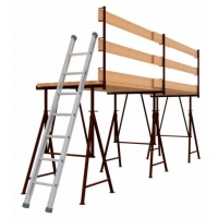 SCHAKE Gerüstdielen Sortenklasse S10 Maße: 45 x 240 mm Länge: 4500 mm 103045 Holzbohle Holzdiehle
