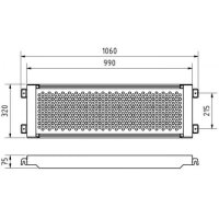 SCHAKE Systembohle aus Stahl  Länge: 1,00 m 103210