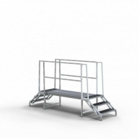 SCHAKE Steigtritt mit Systembohlen und Geländern mit Systembohle 1,50 m 71500-15-SET