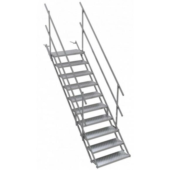 SCHAKE Bautreppen Breite 700mm 10 Stufen 716010 Baustellentreppe Außentreppe