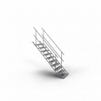 SCHAKE Bautreppen Breite 700mm 10 Stufen 716010 Baustellentreppe Außentreppe