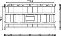 Schake Euro2 Absperrschrankengitter V33520K Typ Nox Light, Kunststoff, 2,00 m