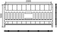 Schake Euro3 Absperrschrankengitter V33620K Typ Ultra, Kunststoff, 2,00 m