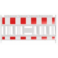 SCHAKE EURO2 Absperrschrankengitter Typ NOX LIGHT Folie Typ RA1/A ohne Lampenadapter rot / weiß 33520K Schrankenzaun Absperrschranken