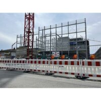 SCHAKE EURO2 Absperrschrankengitter Typ NOX LIGHT Folie Typ RA1/A ohne Lampenadapter rot / weiß 33520K Schrankenzaun Absperrschranken