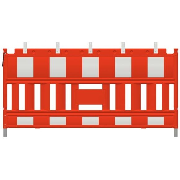 SCHAKE EURO2 Absperrschrankengitter Typ NOX ROT ohne Lampenadapter Folie Typ RA2/B 33420K2-O Schrankenzaun Absperrschranken