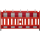 Schake EURO2 Absperrschrankengitter Typ NOX 33420K2-O Rot, Folie Typ RA2/B, ohne Lampenadapter, 2100 mm Länge