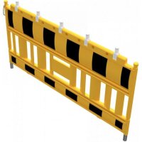 SCHAKE EURO2 Absperrschrankengitter GELB Schrankentyp NOX LIGHT gelb / schwarz Folie Typ RA1/A mit Lampenadapter 33520KA-I Schrankenzaun Absperrschranken