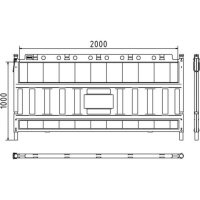 SCHAKE EURO2 Absperrschrankengitter GELB Schrankentyp NOX LIGHT gelb / schwarz Folie Typ RA1/A mit Lampenadapter 33520KA-I Schrankenzaun Absperrschranken