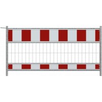SCHAKE Absperrschrankengitter nach TL Folie Typ RA1/A Länge: 2,00 m rot / weiß 33320 Schrankenzaun Metall