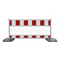 SCHAKE Absperrschrankengitter nach TL Folie Typ RA1/A Länge: 2,00 m rot / weiß 33320 Schrankenzaun Metall
