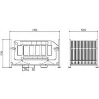 SCHAKE SET mit 20 Absperrgitter auf Lager- und Transporttraverse  33320KDRF-SET