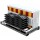 SCHAKE SET 10 Absperrschrankengitter, 11 Fußplatten, Transporttraverse ohne Lampenadapter mit rot/gelber Folie, Typ RA1/A Schrankentyp NOX weiß 33420KSK-SET1
