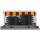 SCHAKE SET 10 Absperrschrankengitter, 11 Fußplatten, Transporttraverse ohne Lampenadapter mit rot/gelber Folie, Typ RA1/A Schrankentyp NOX weiß 33420KSK-SET1