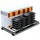 SCHAKE SET 10 Absperrschrankengitter, 11 Fußplatten, Transporttraverse ohne Lampenadapter mit rot/gelber Folie, Typ RA1/A Schrankentyp NOX weiß 33420KSK-SET1
