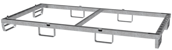 Schake Lager- und Transporttraverse 32003 für 20 Absperrschrankengitter, verzinkt, 4-seitig befahrbar, 2,00 m Länge