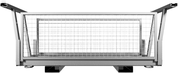 Schake Twinpalette 32000T für 20 Absperrschrankengitter und 20 Fußplatten, verzinkt, kranbar, vierseitig unterfahrbar