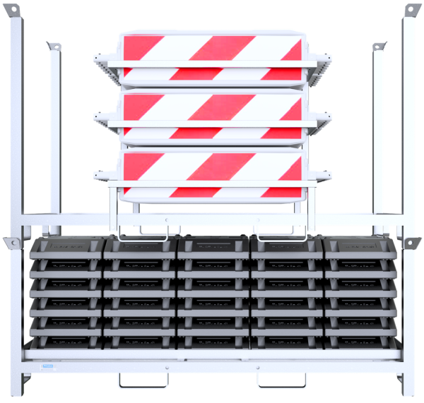 Schake Lager- und Transportpalette 3B214-2 verzinkt, kranbar, 4-fach stapelbar