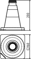 Schake Leitkegel BS126-V3L rot-weiß, PVC,...