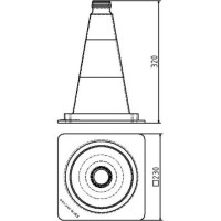 SCHAKE Leitkegel rot rot / weiß Höhe: 300 mm 3L320 Pylon