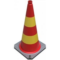 SCHAKE Leitkegel zweiteilig Höhe: 500 mm rot / gelb Folie Typ RA1/A 3L530RSSK Pylon